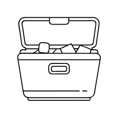 ice chest icon, ice chest vector illustration-simple illustration of ice chest, perfect for ice chest logos and icons