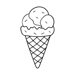 ice cream cone icon, ice cream cone vector illustration-simple illustration of ice cream cone, perfect for ice cream cone logos and icons