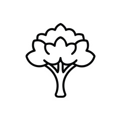 Simple Tree Icon Vector Illustration Minimalist Tree Outline For Nature Related Design And Environmental Projects Tree Drawing