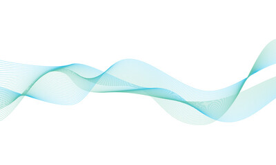 波のような曲線的な背景 ライン 青