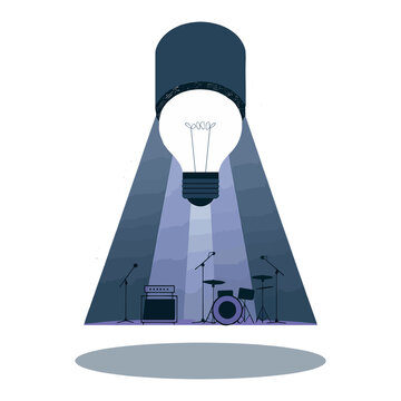 lightbulb stage performance concept clip art preview
