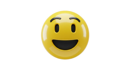 Fototapeta premium Isolated Smiling Emoji Face