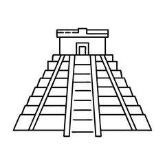 mayan temple icon, mayan temple vector illustration-simple illustration of mayan temple, perfect for mayan temple logos and icons