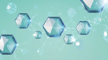 Shimmering water droplets underwater scene digital art abstract close-up science concept