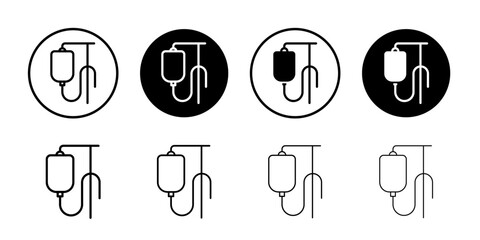Blood transfusion icon Flat fill set collection