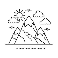 mountain icon, mountain vector illustration-simple illustration of mountain, perfect for mountain logos and icons