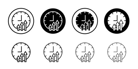 Continuous improvement icon Flat fill set collection