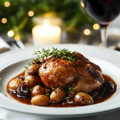 Savoring roasted chicken delight gourmet dinner table food photography cozy atmosphere close-up culinary art