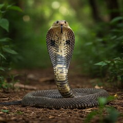 Fototapeta premium Cobra snake in the forest 