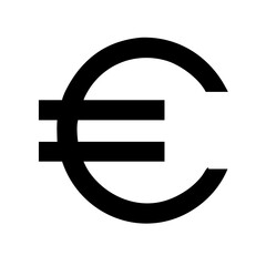 Obraz premium Euro Currency Symbol on White Background for Financial Blogs, Economic Education, Digital Design, and Social Media Graphics
