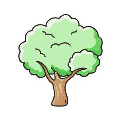 cottonwood tree icon, cottonwood tree vector illustration-simple illustration of cottonwood tree, perfect for cottonwood tree logos and icons