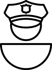 police icon isolated on white