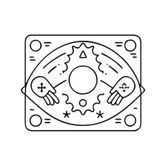 ouija board icon, ouija board vector illustration-simple illustration of ouija board, perfect for ouija board logos and icons