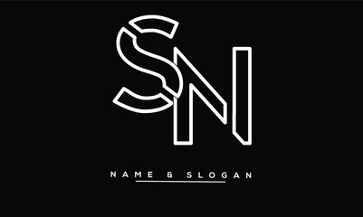 SN, NS Abstract Letters Logo Monogram