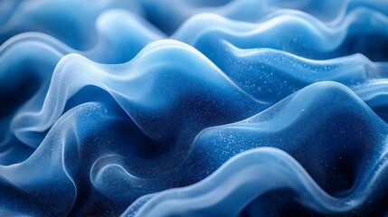 Obraz premium Wavy, translucent blue form