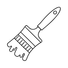 paintbrush icon, paintbrush vector illustration-simple illustration of paintbrush, perfect for paintbrush logos and icons