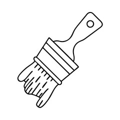 paintbrush icon, paintbrush vector illustration-simple illustration of paintbrush, perfect for paintbrush logos and icons