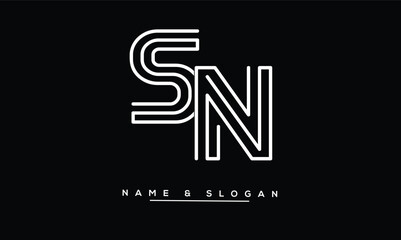 SN, NS Abstract Letters Logo Monogram