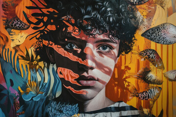 Expression of youth highlighted through vibrant colors and intricate patterns in urban art