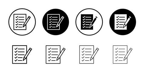 Planning icon Flat fill set collection