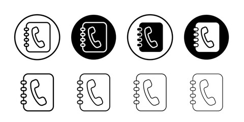 Phonebook icon Flat fill set collection