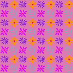 seamless background with flowers