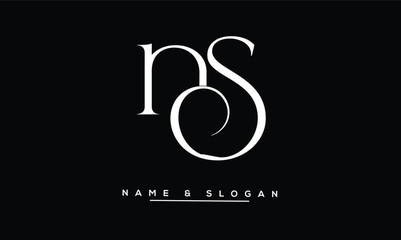 SN, NS Abstract Letters Logo Monogram