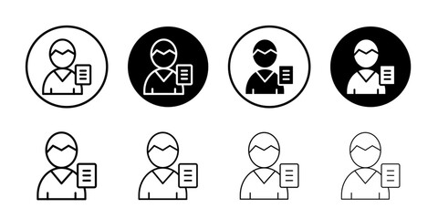 Witness icon Flat fill set collection