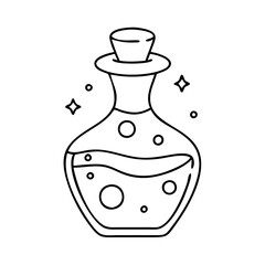 potion bottle icon, potion bottle vector illustration-simple illustration of potion bottle, perfect for potion bottle logos and icons
