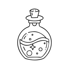 potion bottle icon, potion bottle vector illustration-simple illustration of potion bottle, perfect for potion bottle logos and icons