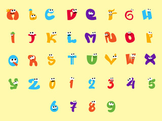 Cute Alphabet Character Element Set