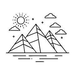 pyramids icon, pyramids vector illustration-simple illustration of pyramids, perfect for pyramids logos and icons
