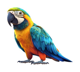 Obraz premium Colorful parrots in a vibrant wildlife sanctuary display isolated on transparent background, png