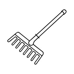 rake icon, rake vector illustration-simple illustration of rake, perfect for rake logos and icons