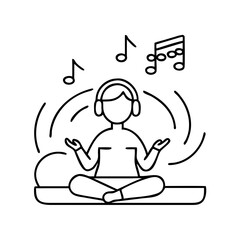relaxation music icon icon, relaxation music icon vector illustration-simple illustration of relaxation music icon, perfect for relaxation music icon logos and icons