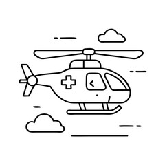 rescue helicopter icon, rescue helicopter vector illustration-simple illustration of rescue helicopter, perfect for rescue helicopter logos and icons
