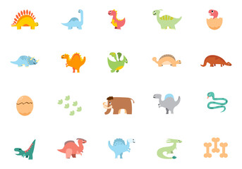 Cute Baby Dinosaur Illustration Element