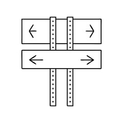 road sign icon, road sign vector illustration-simple illustration of road sign, perfect for road sign logos and icons