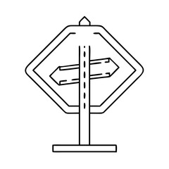 road sign icon, road sign vector illustration-simple illustration of road sign, perfect for road sign logos and icons