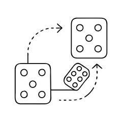 roll move dice icon, roll move dice vector illustration-simple illustration of roll move dice, perfect for roll move dice logos and icons