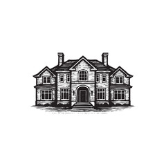 house on white background