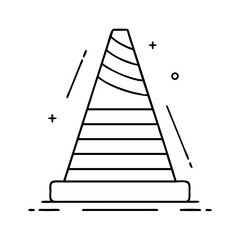 safety cone icon, safety cone vector illustration-simple illustration of safety cone, perfect for safety cone logos and icons