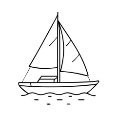 sailboat icon, sailboat vector illustration-simple illustration of sailboat, perfect for sailboat logos and icons