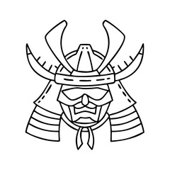 samurai helmet icon, samurai helmet vector illustration-simple illustration of samurai helmet, perfect for samurai helmet logos and icons