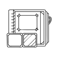 scrapbook icon, scrapbook vector illustration-simple illustration of scrapbook, perfect for scrapbook logos and icons