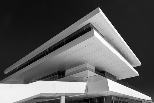 Architektur Veles e Vents in Valencia Spanien in schwarzweiss