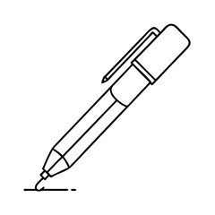 Fototapeta premium simple pen icon, simple pen vector illustration-simple illustration of simple pen, perfect for simple pen logos and icons