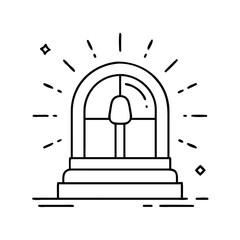 Fototapeta premium siren light icon, siren light vector illustration-simple illustration of siren light, perfect for siren light logos and icons