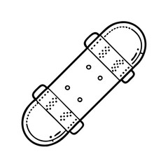 skateboard icon, skateboard vector illustration-simple illustration of skateboard, perfect for skateboard logos and icons
