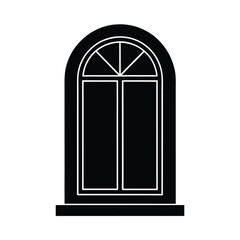 Door Silhouette Icon Vector Illustration Simple